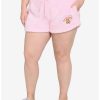 Bottoms * | Hunivers Care Bears Tenderheart Bear Fuzzy Lounge Shorts Plus Size