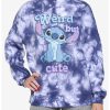 Sweaters And Cardigans * | Hunivers Disney Lilo & Stitch Weird But Cute Wash Mock Neck Sweatshirt