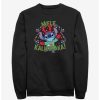 Sweaters And Cardigans * | Null Disney Lilo & Stitch Mele Kalikimaka Merry Christmas In Hawaiian Sweatshirt