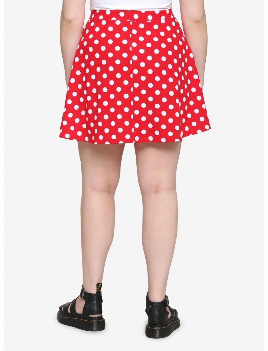 Bottoms * | Hunivers Red & White Polka Dot Skirt Plus Size