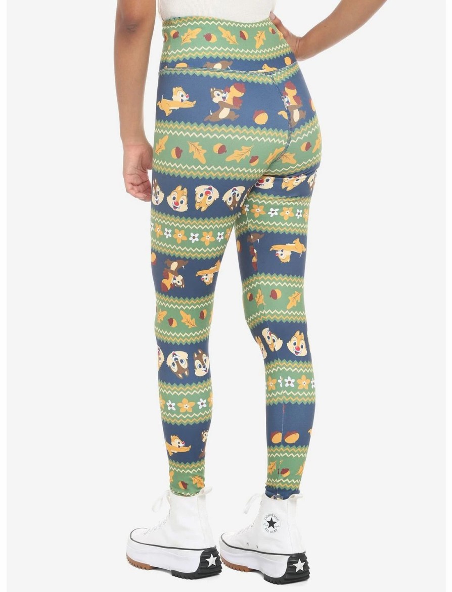 Bottoms * | Hunivers Disney Chip 'N Dale Fair Isle Leggings