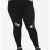 Bottoms * | Hunivers Disney Valentine'S Mickey Mouse & Minnie Mouse Kiss High-Waisted Jeggings Plus Size