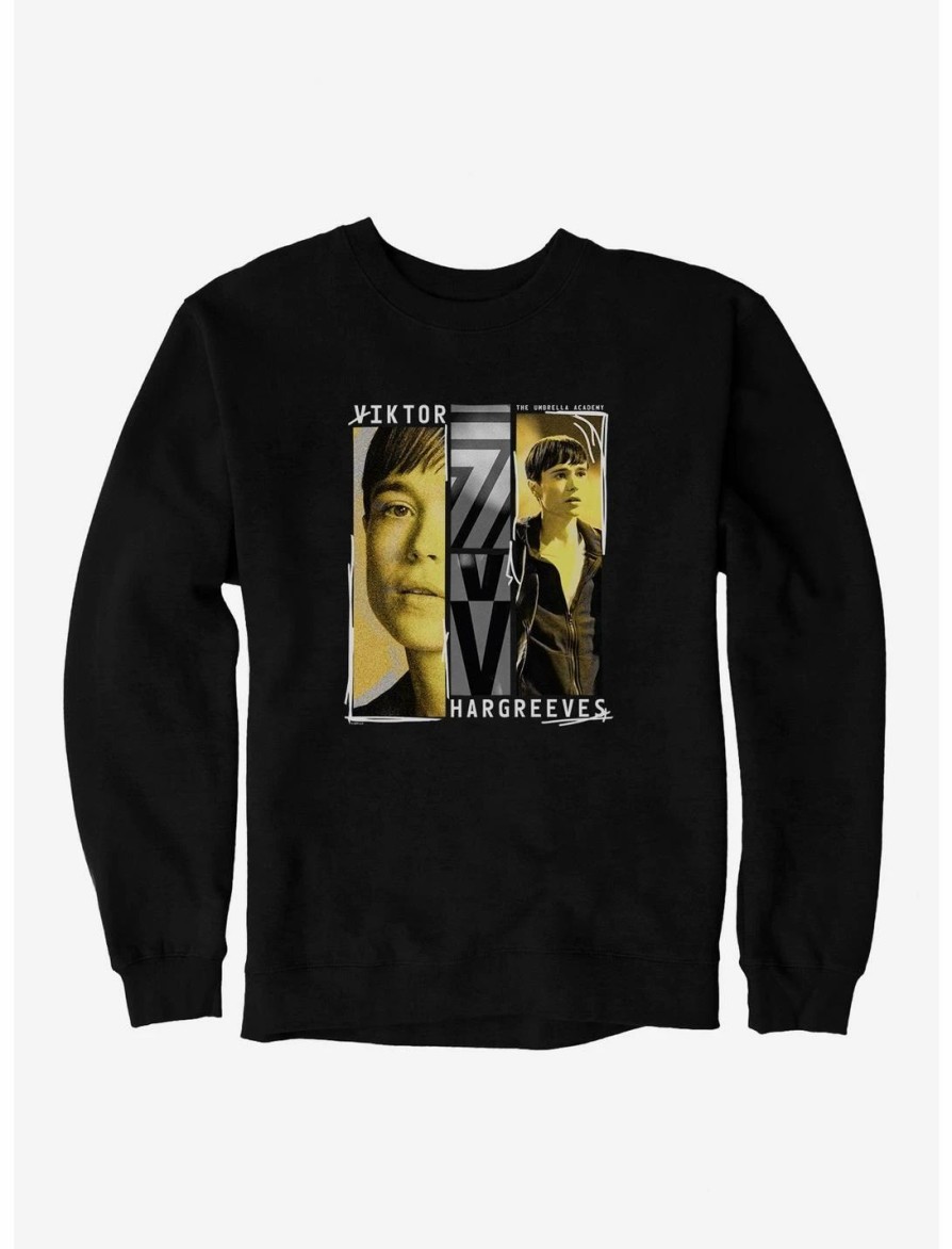 Sweaters And Cardigans * | Null Umbrella Academy Number Seven Collage Sweatshirt