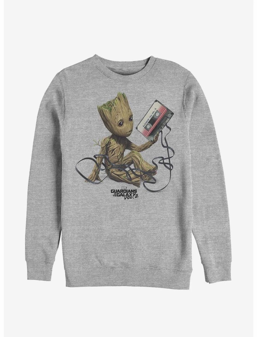 Sweaters And Cardigans * | Null Marvel Guardians Of The Galaxy Groot Tape Sweatshirt