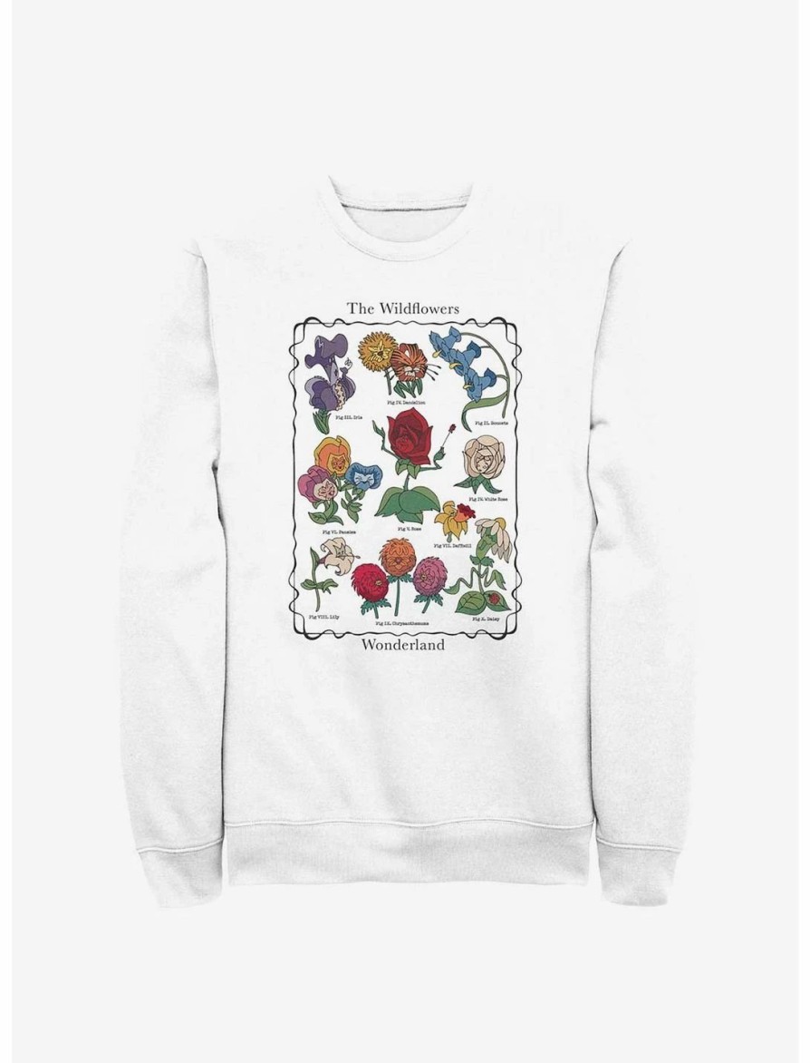 Sweaters And Cardigans * | Null Disney Alice In Wonderland Alice Flowers Sweatshirt