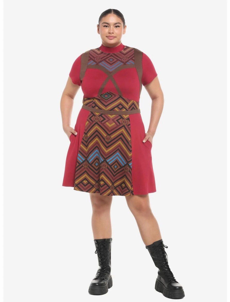 Dresses * | Hunivers Her Universe Marvel Black Panther: Wakanda Forever Dora Milaje Dress Plus Size