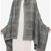 Sweaters And Cardigans * | Hunivers Her Universe Outlander Tartan Plaid Open Shawl