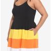 Dresses * | Hunivers Candy Corn Tiered Dress Plus Size