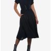 Dresses * | Null Black Puff Sleeve Corset Midi Dress