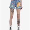 Bottoms * | Hunivers Disney Alice In Wonderland Flowers Mom Shorts