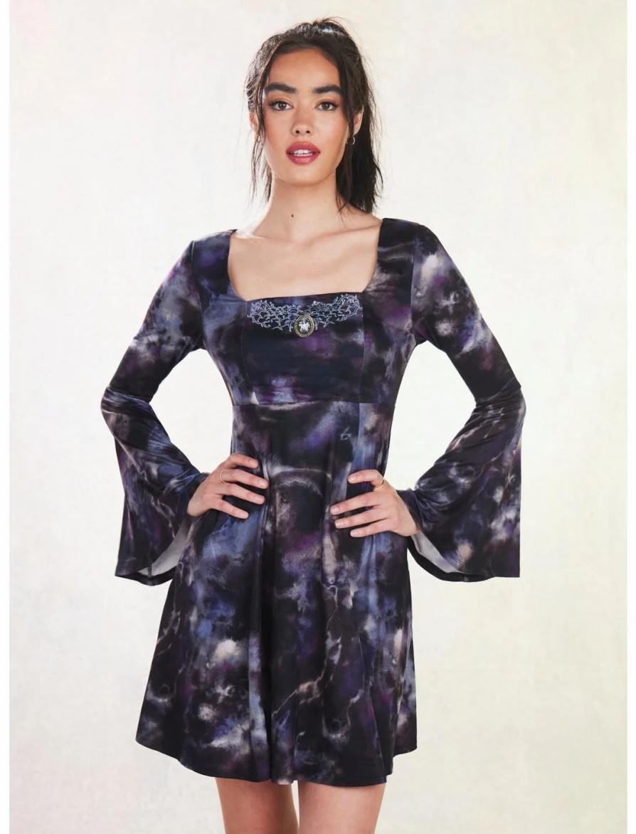 Dresses * | Hunivers Her Universe Marvel Wandavision Agatha Tie-Dye Dress