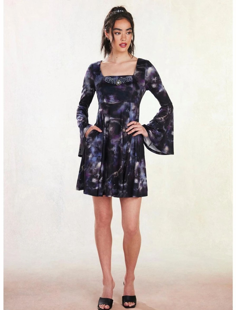 Dresses * | Hunivers Her Universe Marvel Wandavision Agatha Tie-Dye Dress