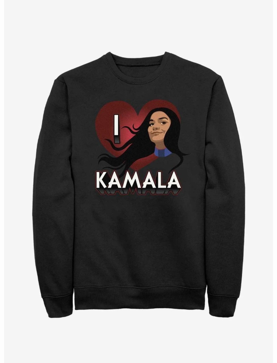 Sweaters And Cardigans * | Null Marvel Ms. Marvel I Heart Kamala Sweatshirt