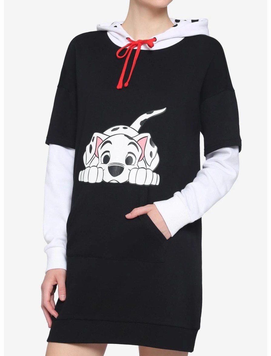 Dresses * | Hunivers Disney 101 Dalmatians Twofer Hoodie Dress