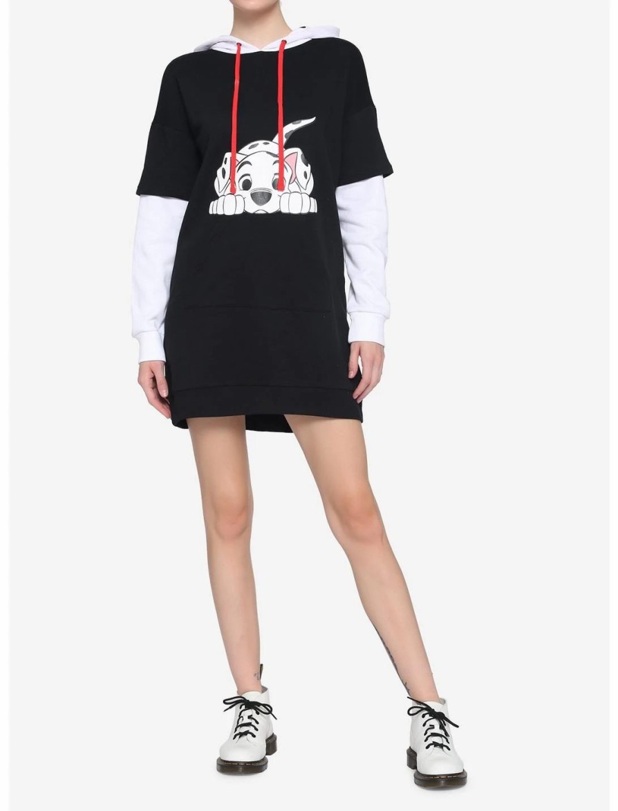 Dresses * | Hunivers Disney 101 Dalmatians Twofer Hoodie Dress