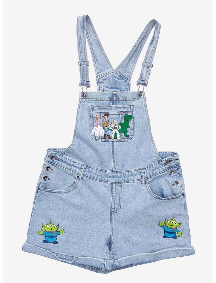 Bottoms * | Hunivers Her Universe Disney Pixar Toy Story Characters Denim Shortalls Plus Size