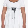 Dresses * | Null Ivory Corset Tiered Dress Plus Size