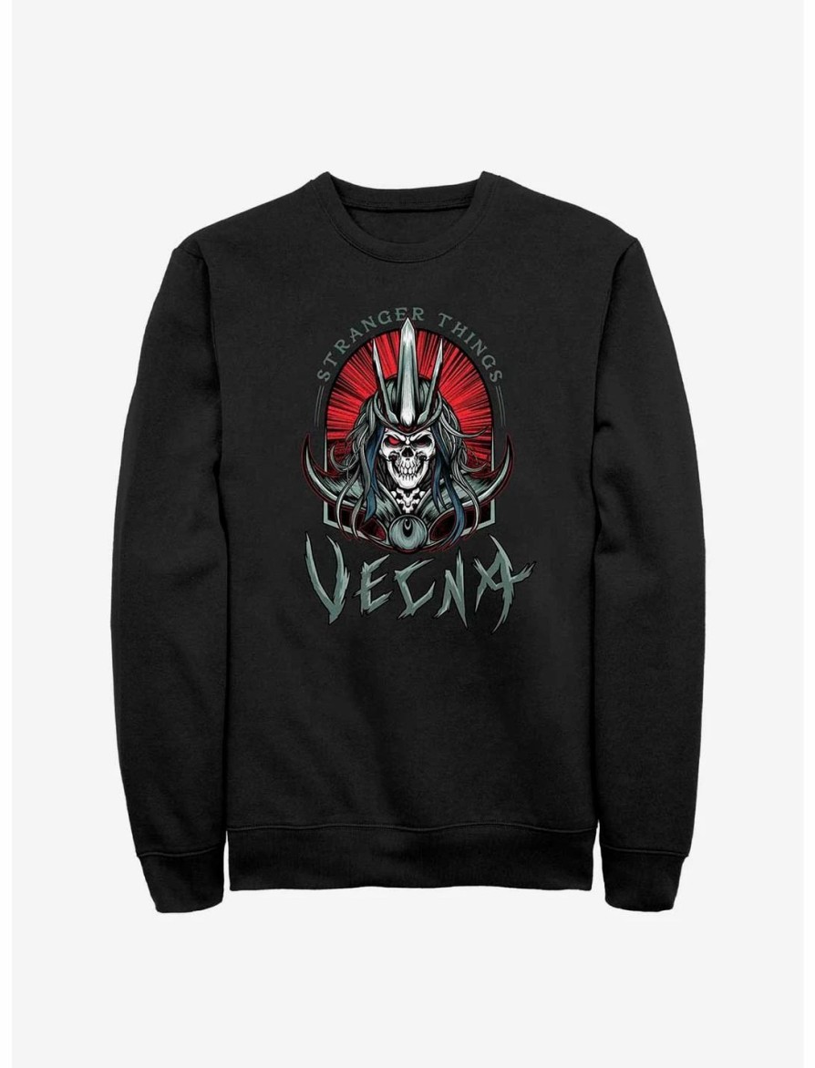 Sweaters And Cardigans * | Null Stranger Things Vecna Tombstone Badge Sweatshirt