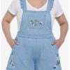 Bottoms * | Hunivers Disney Bambi Ruffle Denim Shortalls Plus Size