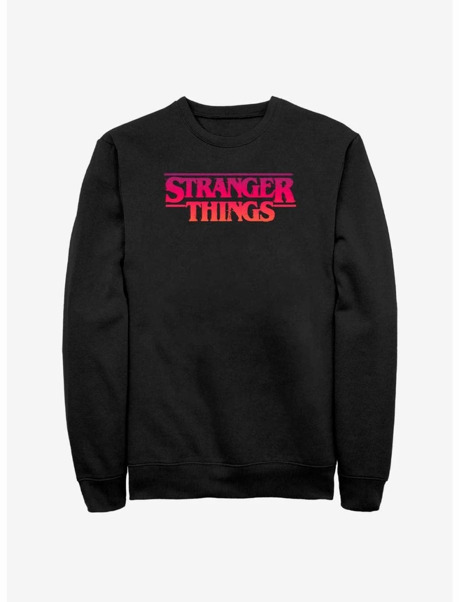 Sweaters And Cardigans * | Null Stranger Things Grunge Logo Sweatshirt