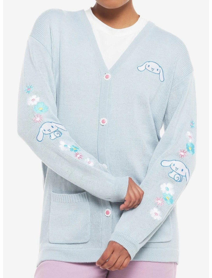 Sweaters And Cardigans * | Hunivers Cinnamoroll Embroidered Oversized Cardigan