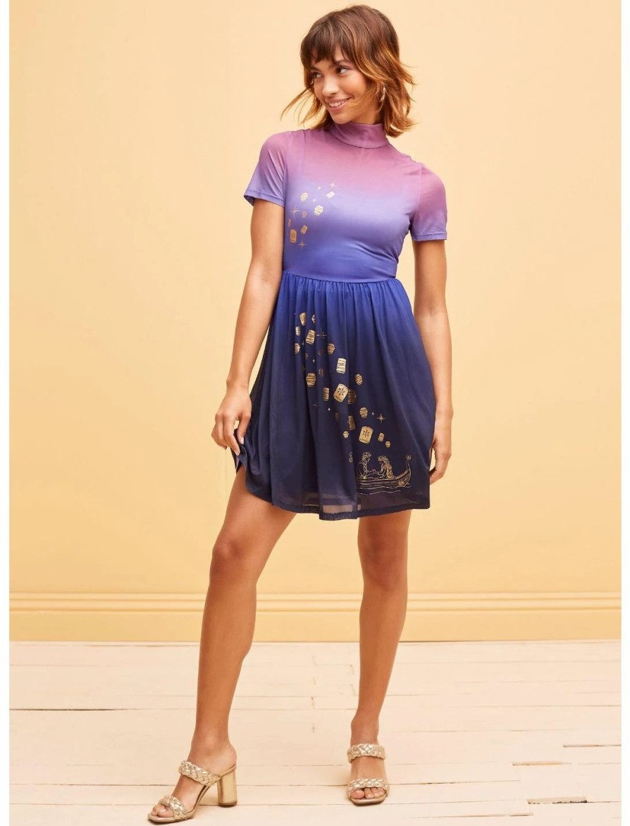 Dresses * | Hunivers Her Universe Disney Tangled Lantern Ombre Mesh Dress