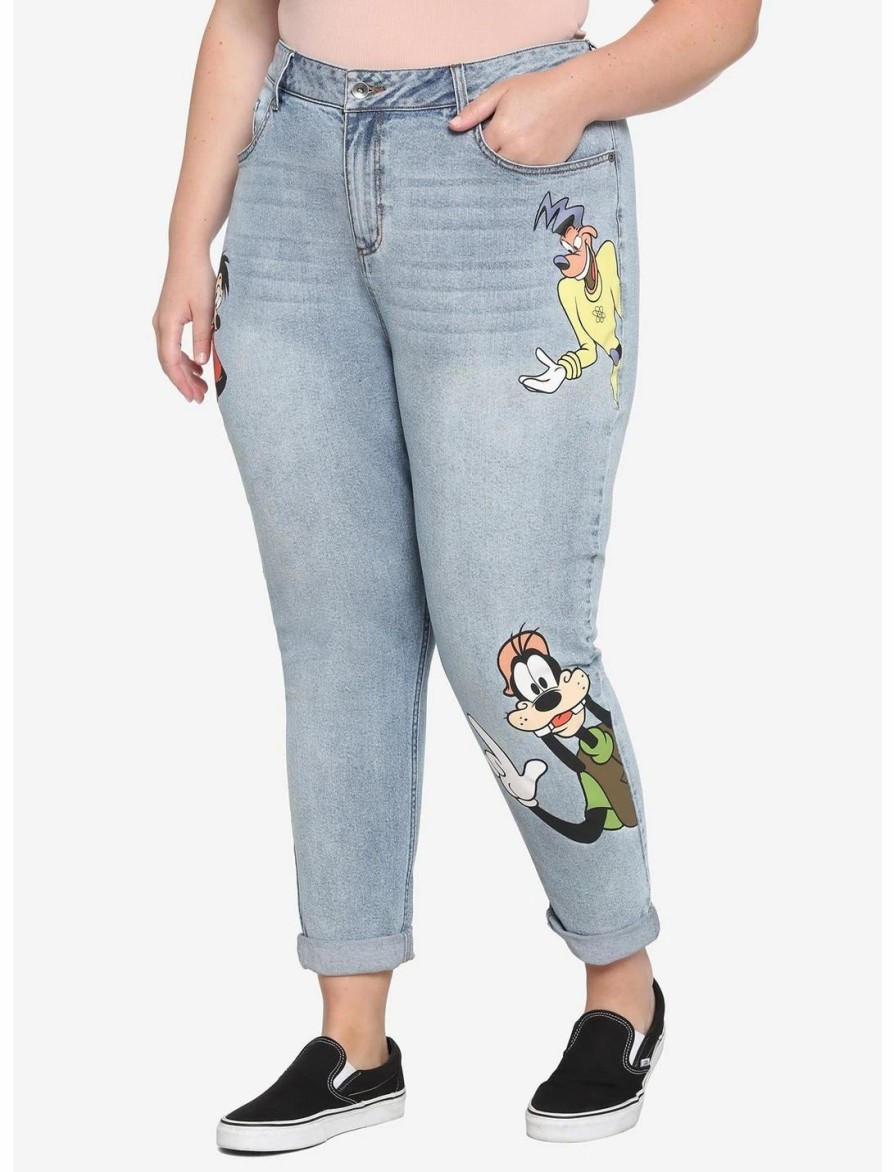 Bottoms * | Hunivers Disney A Goofy Movie Character Mom Jeans Plus Size