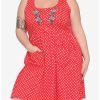 Dresses * | Hunivers Her Universe Disney Minnie Mouse Polka Dots Babydoll Dress Plus Size