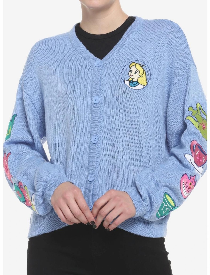 Sweaters And Cardigans * | Hunivers Disney Alice In Wonderland Embroidered Cardigan