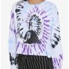 Long Sleeves * | Hunivers The Nightmare Before Christmas Spiral Hill Tie-Dye Crop Long-Sleeve T-Shirt