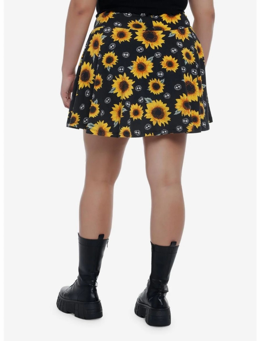 Bottoms * | Hunivers Studio Ghibli My Neighbor Totoro Soot Sprites Sunflower Skort Plus Size