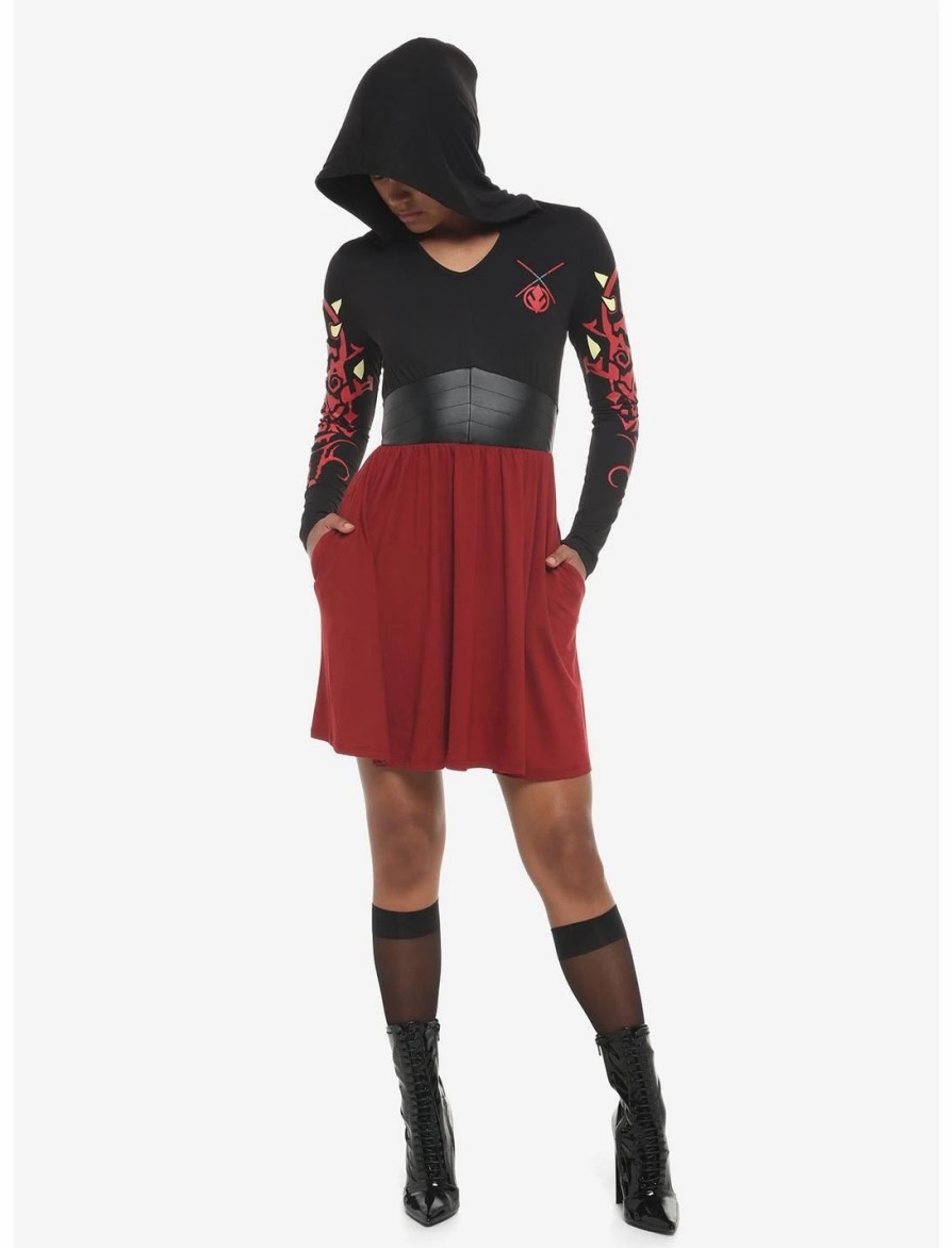 Dresses * | Hunivers Star Wars Darth Maul Hooded Dress