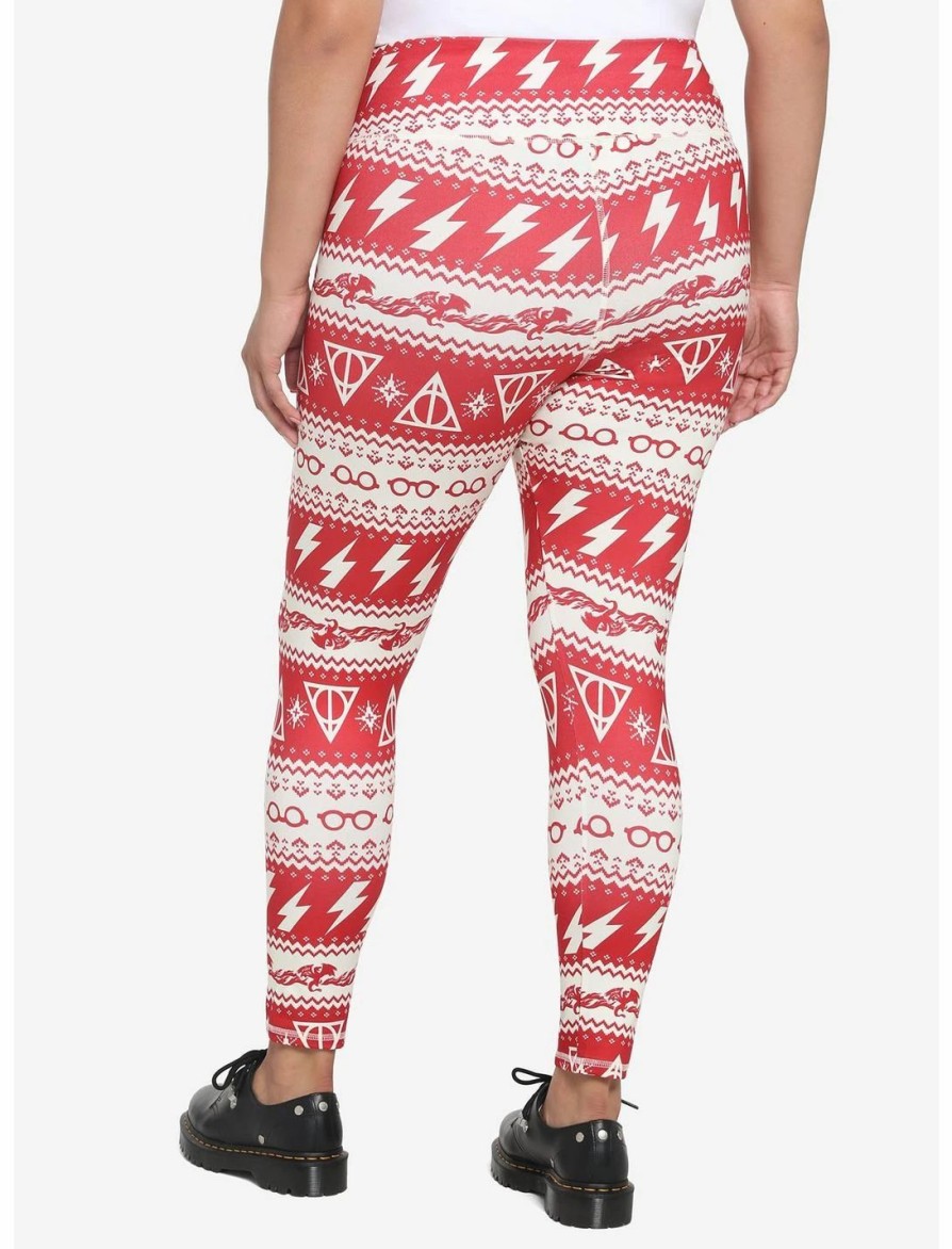 Bottoms * | Hunivers Harry Potter Icon Holiday Fair Isle Leggings