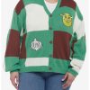 Sweaters And Cardigans * | Hunivers Shrek Patchwork Skimmer Cardigan Plus Size