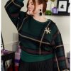 Sweaters And Cardigans * | Hunivers Her Universe Disney Holiday Plaid Mickey Mouse Knit Sweater Plus Size