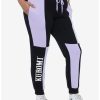 Bottoms * | Hunivers Kuromi Fortune Teller Color-Block Sweatpants Plus Size