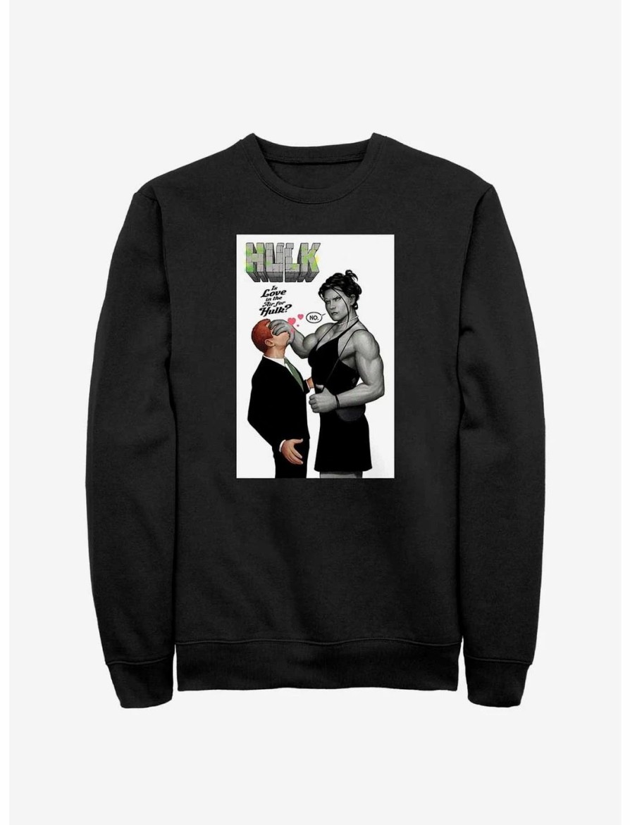 Sweaters And Cardigans * | Null Marvel She-Hulk Love In The Air Comic Sweatshirt