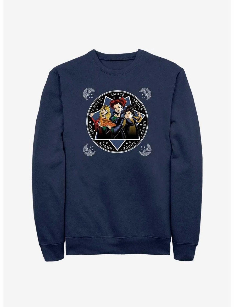 Sweaters And Cardigans * | Null Disney Hocus Pocus Sanderson Sisters Cartoon Style Sweatshirt