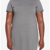 Dresses * | Hunivers Heather Grey T-Shirt Dress Plus Size