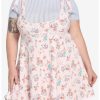 Bottoms * | Hunivers Disney The Aristocats Marie Floral Suspender Skirt Plus Size