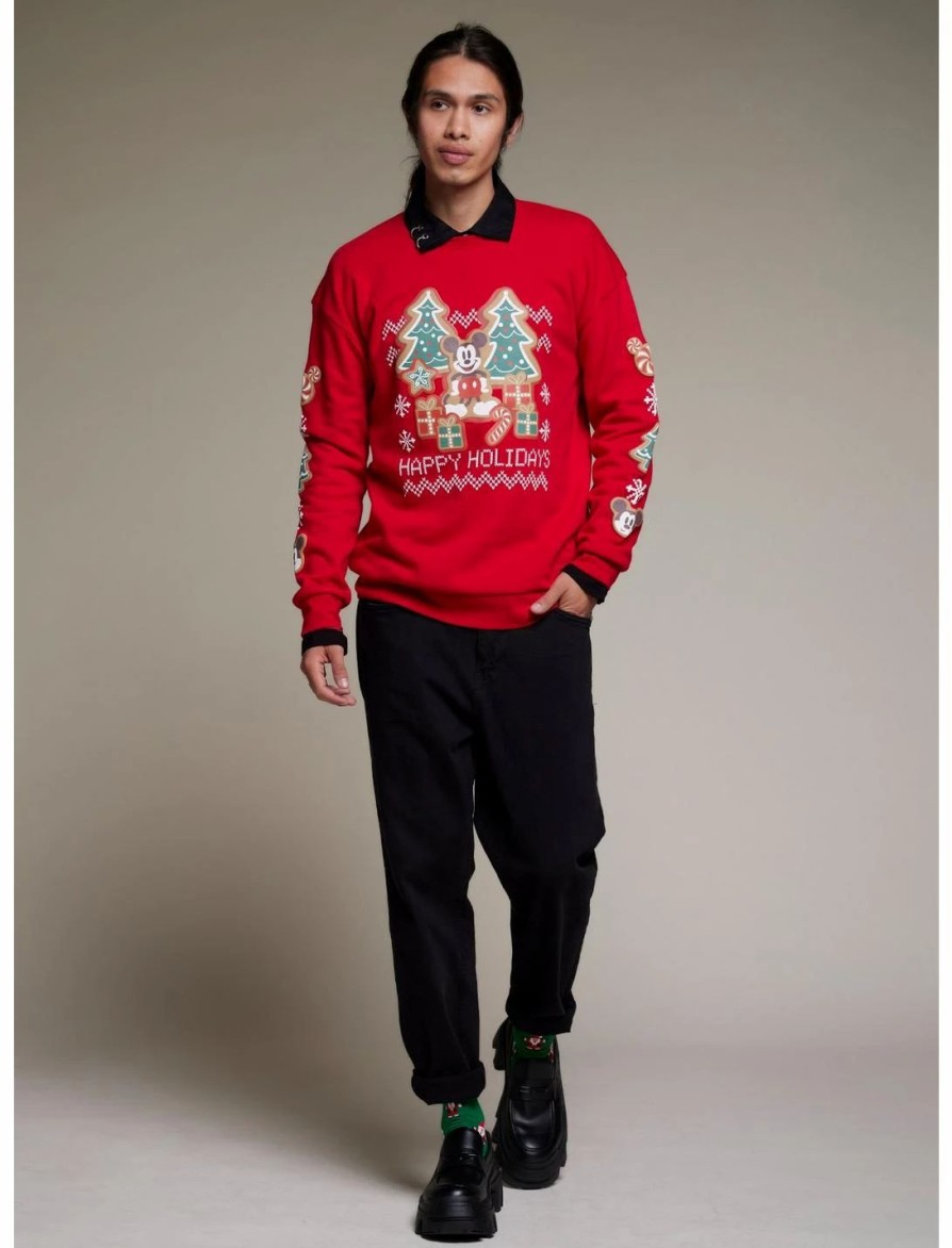 Sweaters And Cardigans * | Ourunvrs Our Universe Disney Holiday Mickey Mouse Gingerbread Sweatshirt