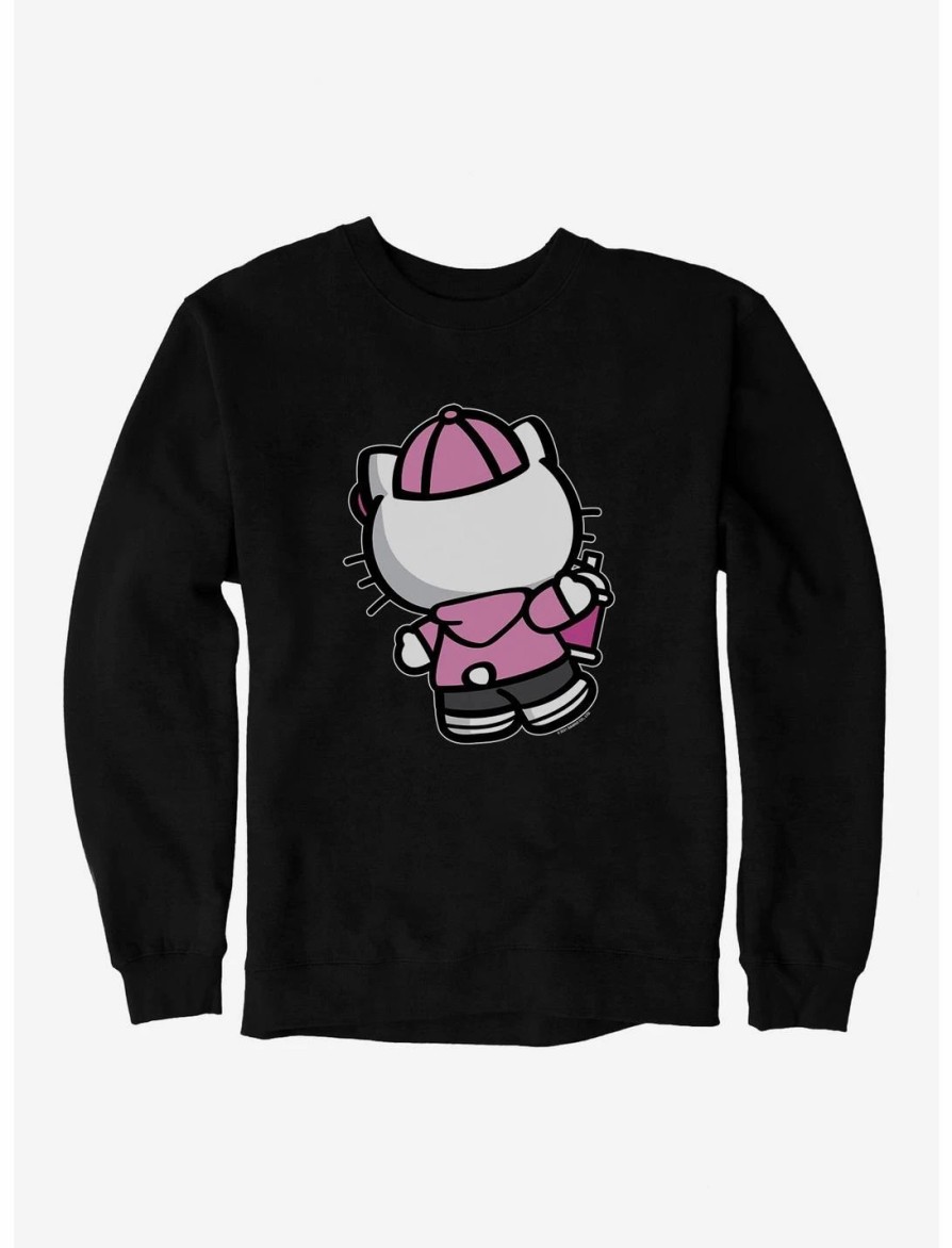 Sweaters And Cardigans * | Null Hello Kitty Pink Back Sweatshirt