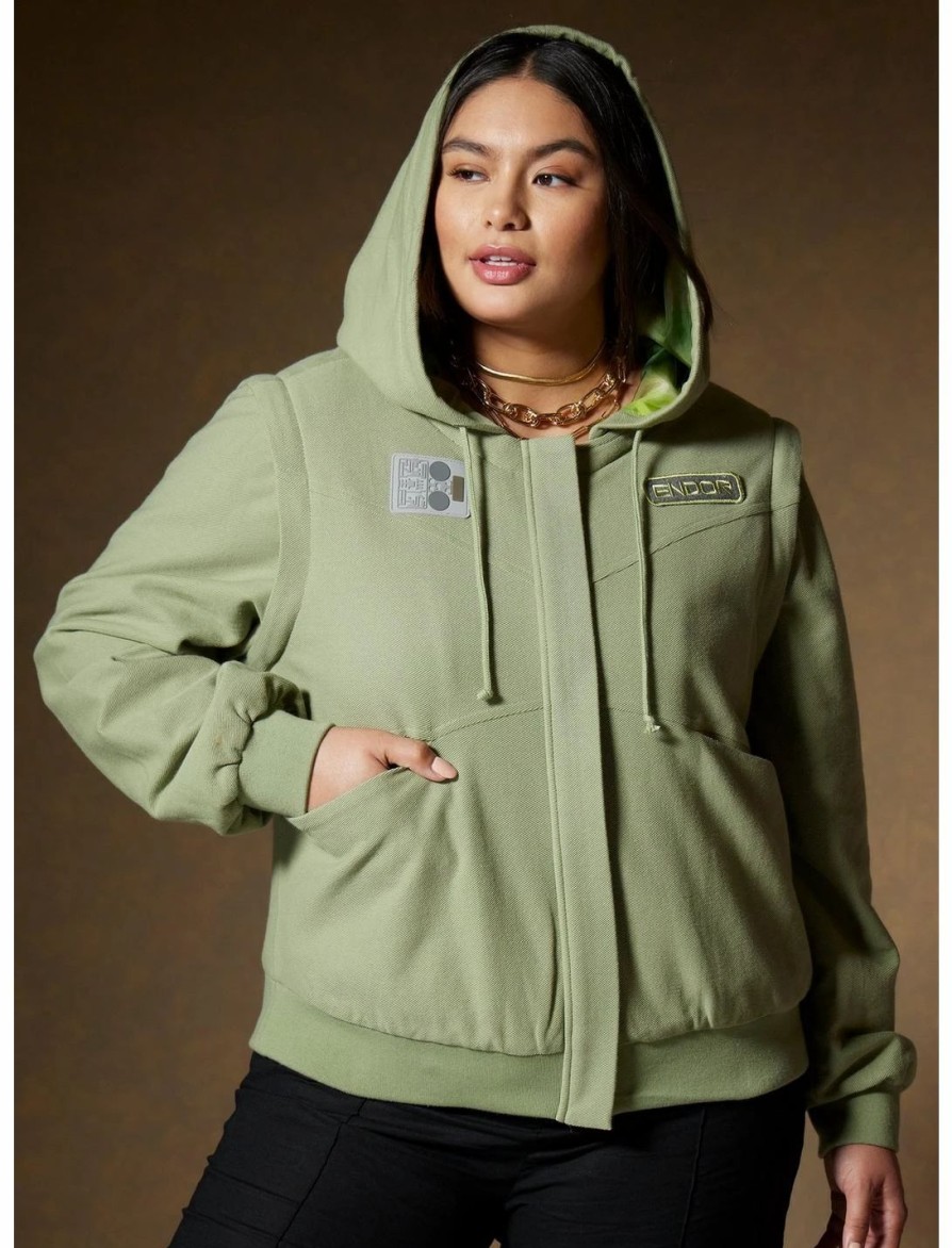 Hoodies And Sweatshirts * | Hunivers Her Universe Star Wars Leia Endor Jacket Plus Size