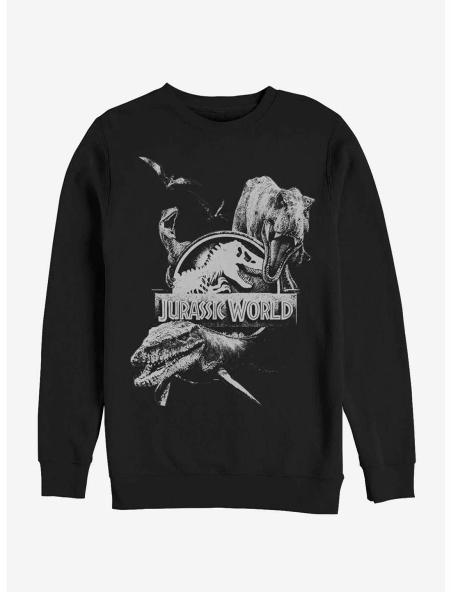 Sweaters And Cardigans * | Null Jurassic World Dino Collage Sweatshirt