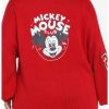 Sweaters And Cardigans * | Hunivers Her Universe Disney100 Mickey Mouse Club Vintage Varsity Cardigan Plus Size