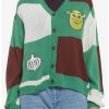 Sweaters And Cardigans * | Hunivers Shrek Patchwork Skimmer Cardigan