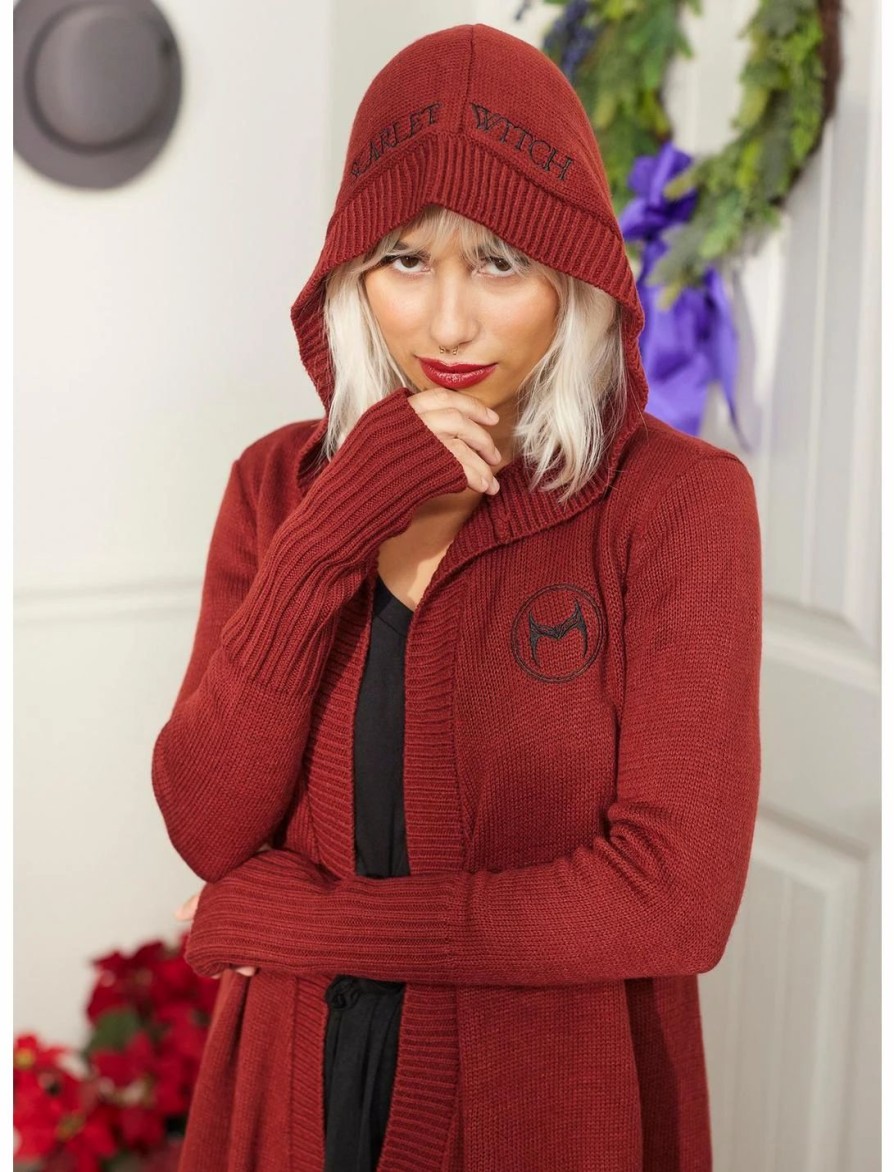 Sweaters And Cardigans * | Hunivers Her Universe Marvel Wandavision Scarlet Witch Hooded Cardigan