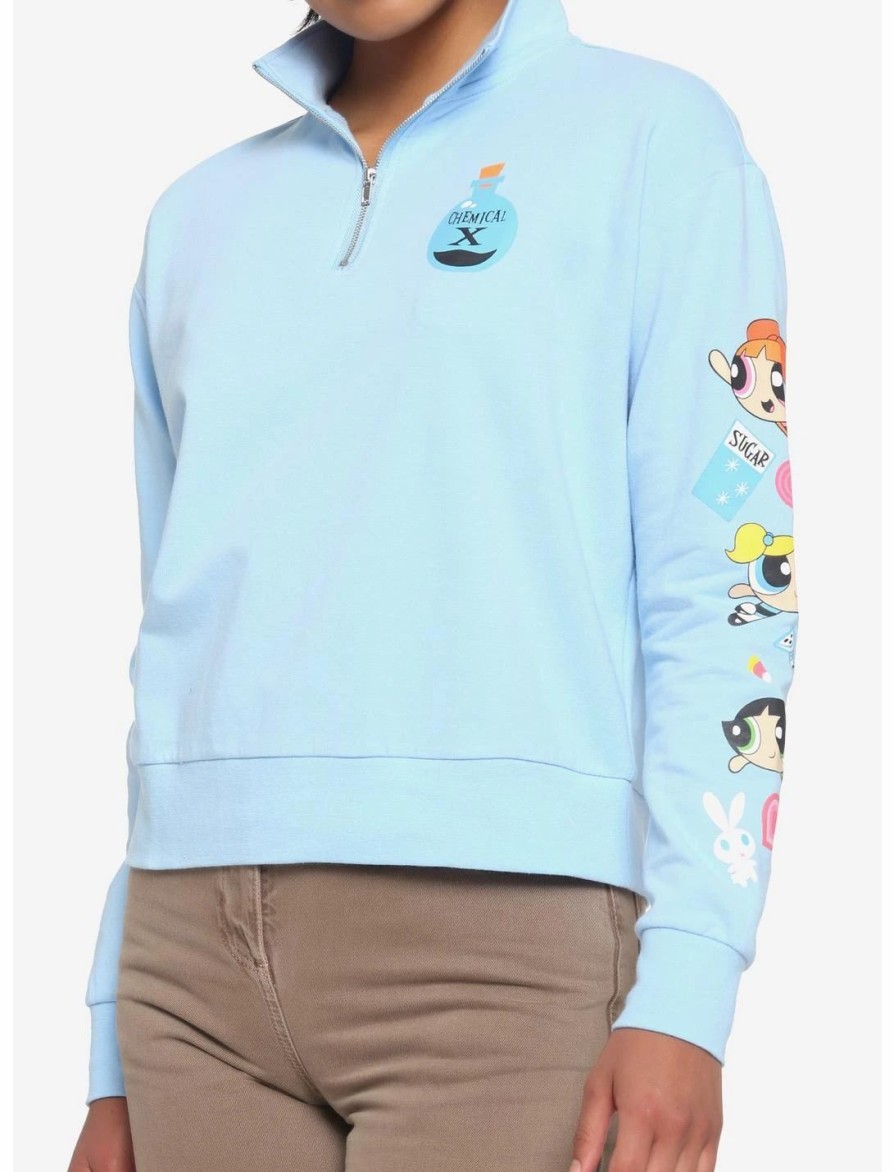 Sweaters And Cardigans * | Hunivers The Powerpuff Girls Half-Zipper Sweatshirt