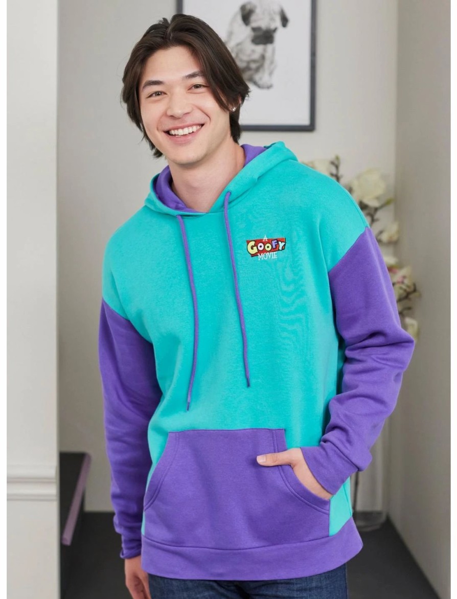 Sweaters And Cardigans * | Ourunvrs Our Universe Disney A Goofy Movie Colorblock Hoodie