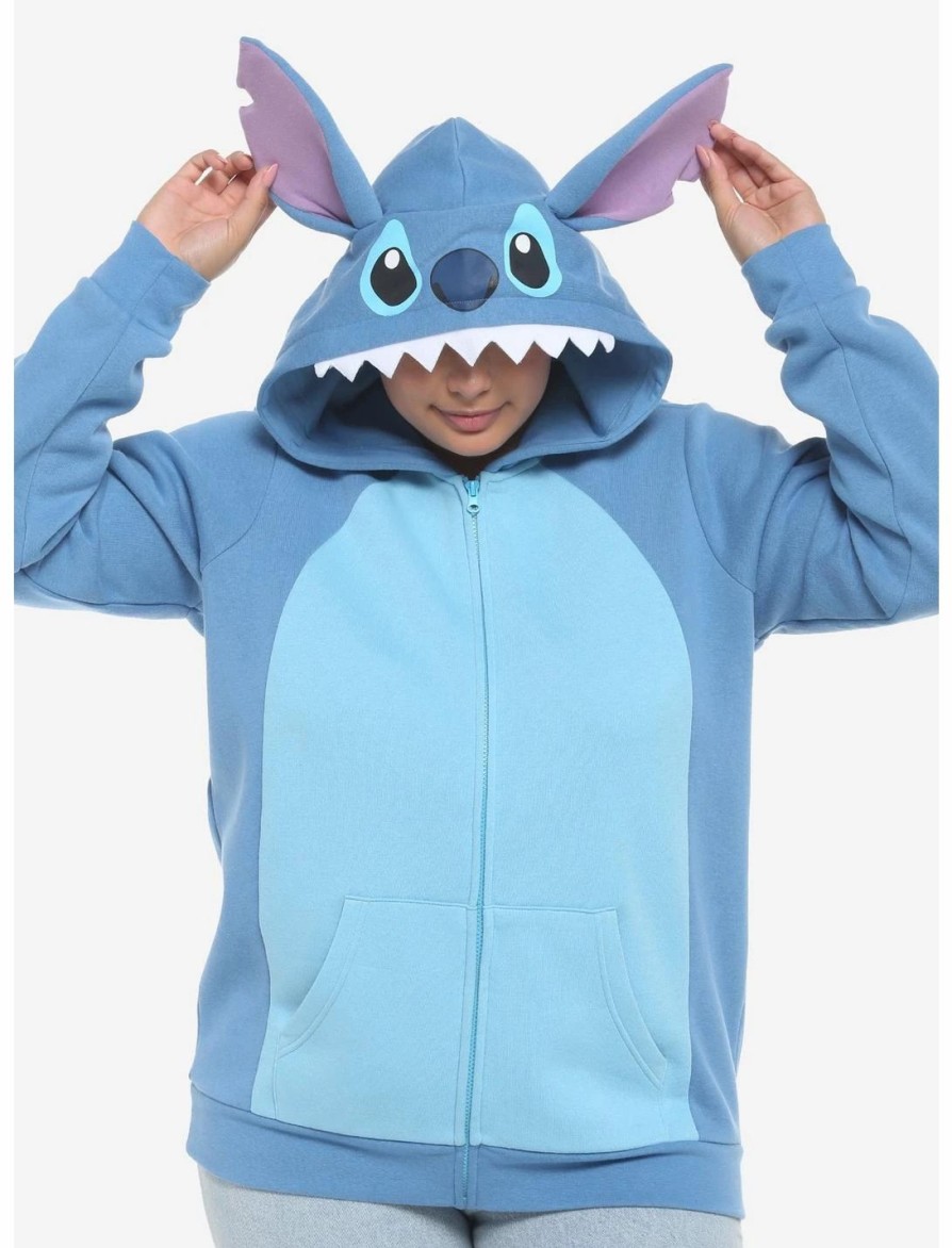 Hoodies And Sweatshirts * | Hunivers Disney Lilo & Stich Ears Hoodie Plus Size